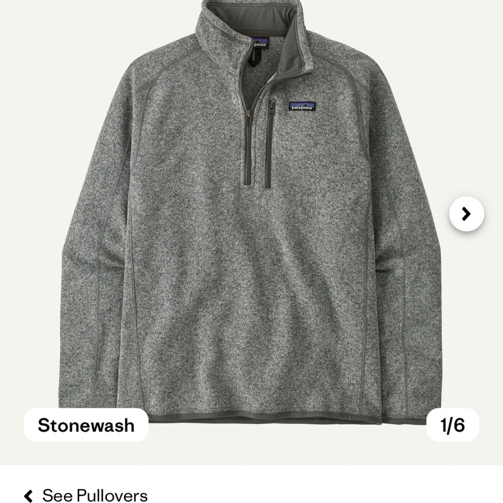 Patagonia Gray Quarter-Zip Fleece Pullover